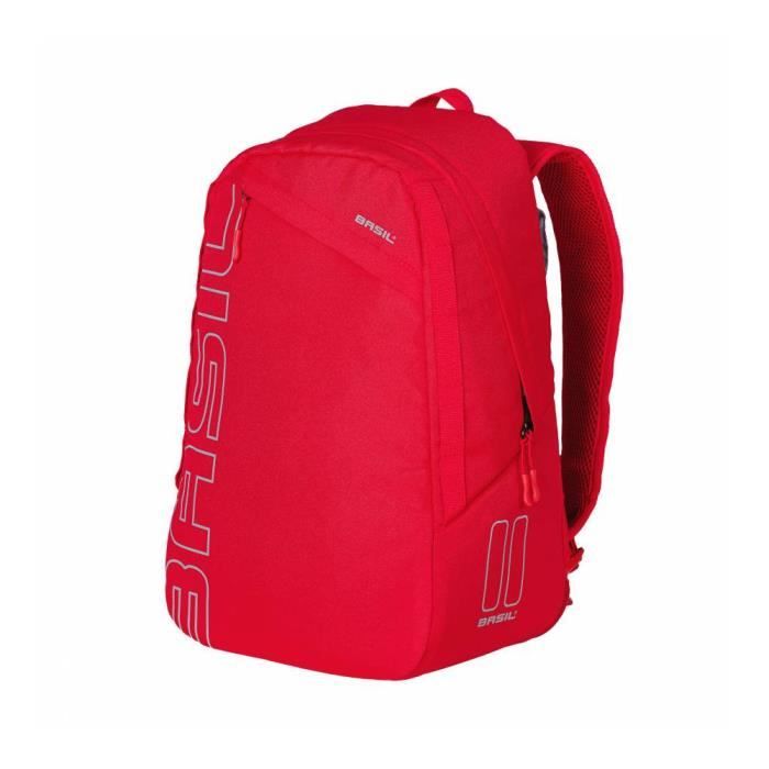 Sacoche arriere velo laterale sac a dos velo basil flex backpack rouge 17l fixation hook sur porte bagage
