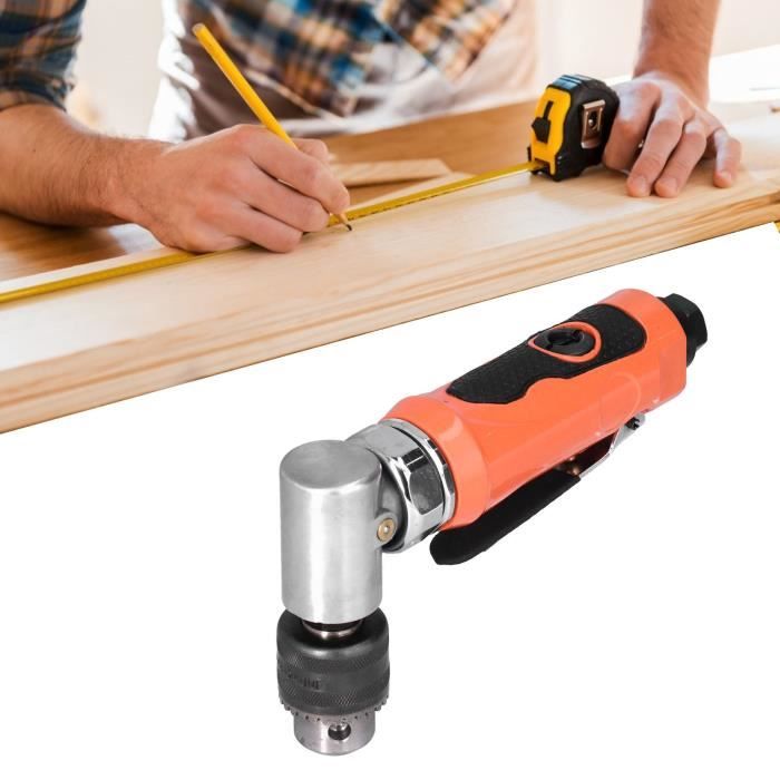 Perceuse D'angle Pneumatique Backbayia - Coudée 90° - Pince 10mm - 1800 Tr/min - Pour Espaces Confinés
