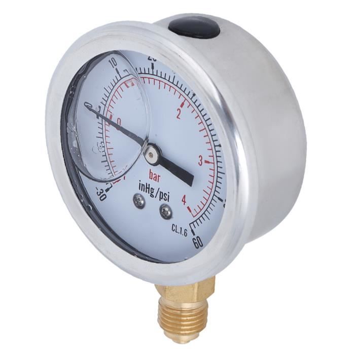 Manomètre à Vide Professionnel 0-14PSI - Précision Industrielle Avec Connecteur G1/4