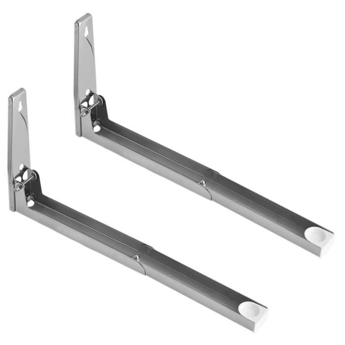 Support de Four à Micro-ondes en Acier Inoxydable - CUQUE - Étagère Murale Réglable et Solide