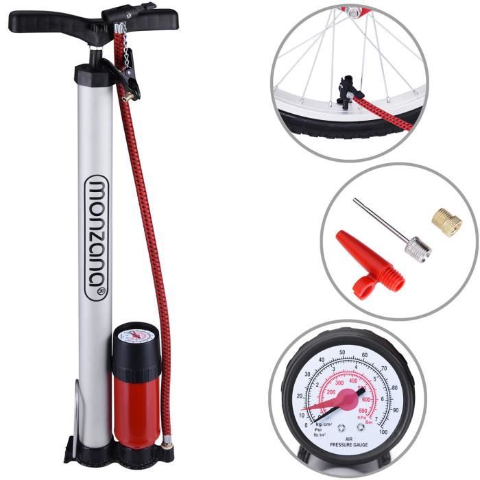 Pompe à pied haute pression bar PSI Pompe à vélo Pompe à air Pompe à air Pompe de vélo avec manomètre Valve auto Support pour vélo Matelas gonflable Pompe à pied haute pression bar PSI Pompe à vélo Pompe à air Pompe à air Pompe de vélo avec manomètre Valve auto Support pour vélo Matelas gonflable