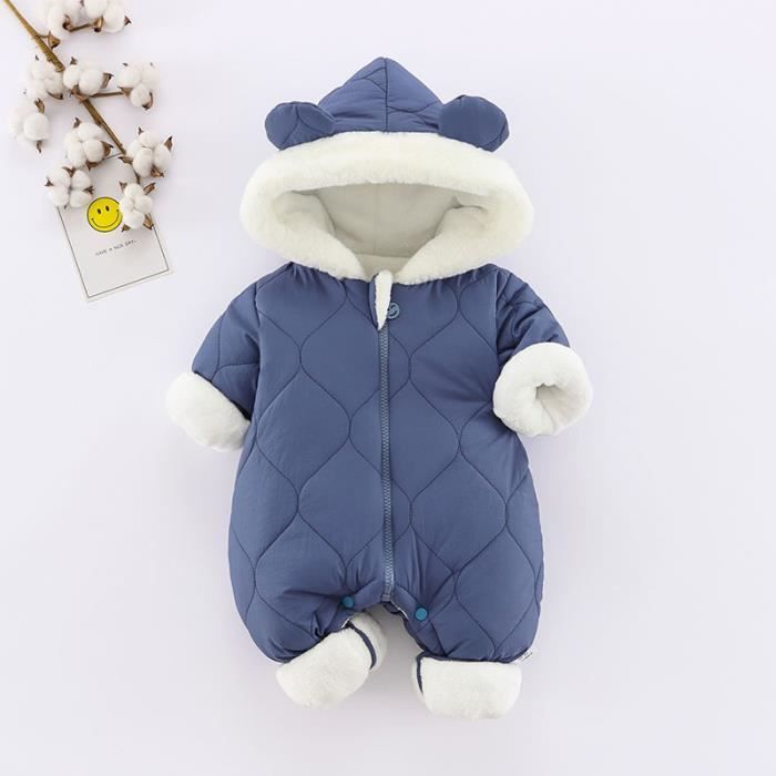 Emmailloter bébé capuche emmaillotage une pièce polaire vêtements d'hiver pour bébé 02 ans Bleu Emmailloter bébé capuche emmaillotage une pièce polaire vêtements d'hiver pour bébé 02 ans Bleu