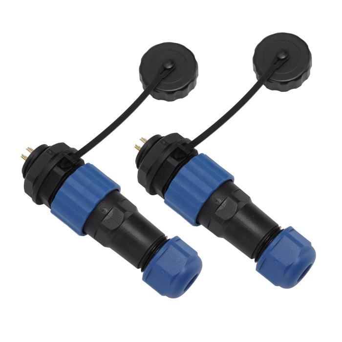 Connecteur Aviation HE21 2 Broches IP68 Étanche – Femelle à Visser, 30A 500V, Pour Éclairage Extérieur Et Intérieur, Câble 8-12mm