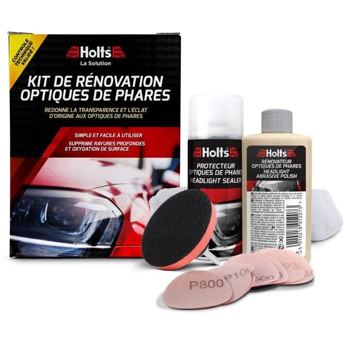 Kit complet pro rénovation rénovateur phare feux optique Philips protection UV