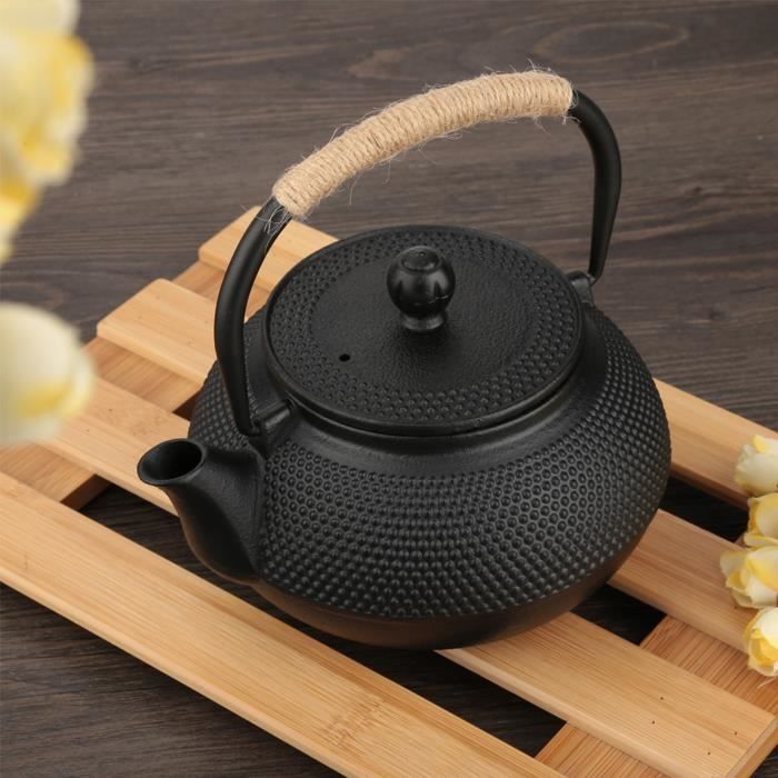 Bouilloire en Fonte Style Japonais 900ml Théière Infuseur Amovible Théière