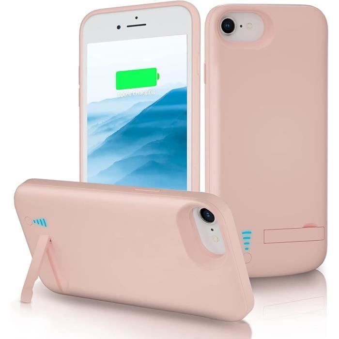 Gladgogo Coque Batterie pour iPhone SE 2020/7/8/6S/6, [6000mAh] Chargeur  Rechargeable Batterie Externe Puissante Power Bank avec Support pour Apple  SE