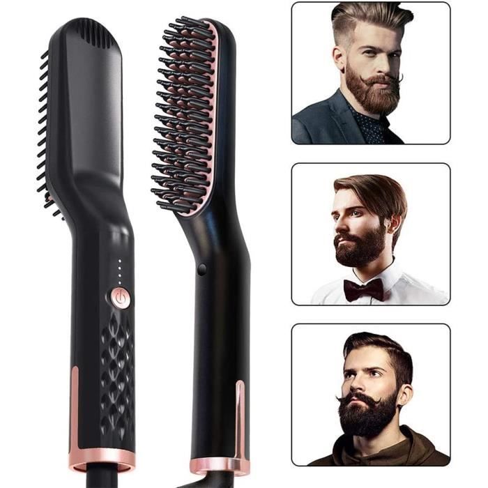 Lisseur Barbe Brosse Lissante Cheveux, Rapidement Brosse Chauffante pour  Lisseur Barbe Multifonctionnel Lisseur Cheveux Peigne Bross - Cdiscount  Electroménager