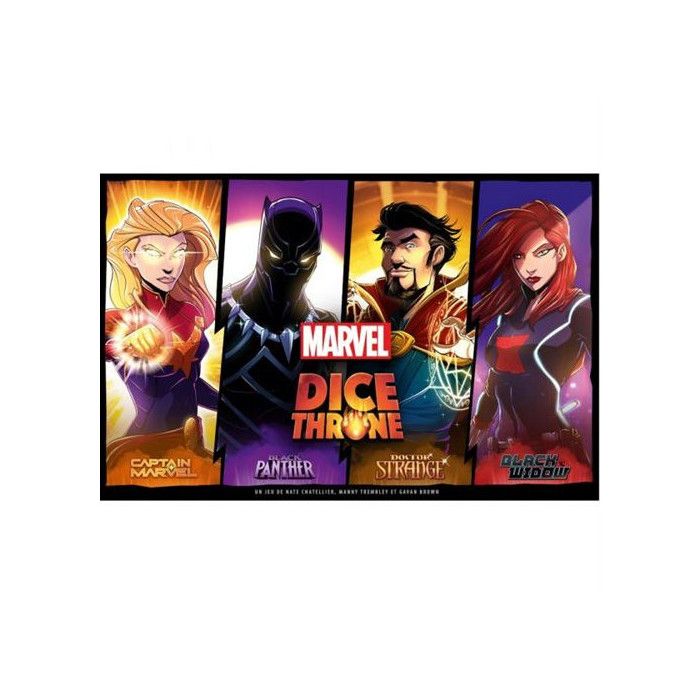 Jeu de stratégie Lucky Duck Games Dice Throne Marvel Black Panther Captain Marvel Black Widow Dr Strange
