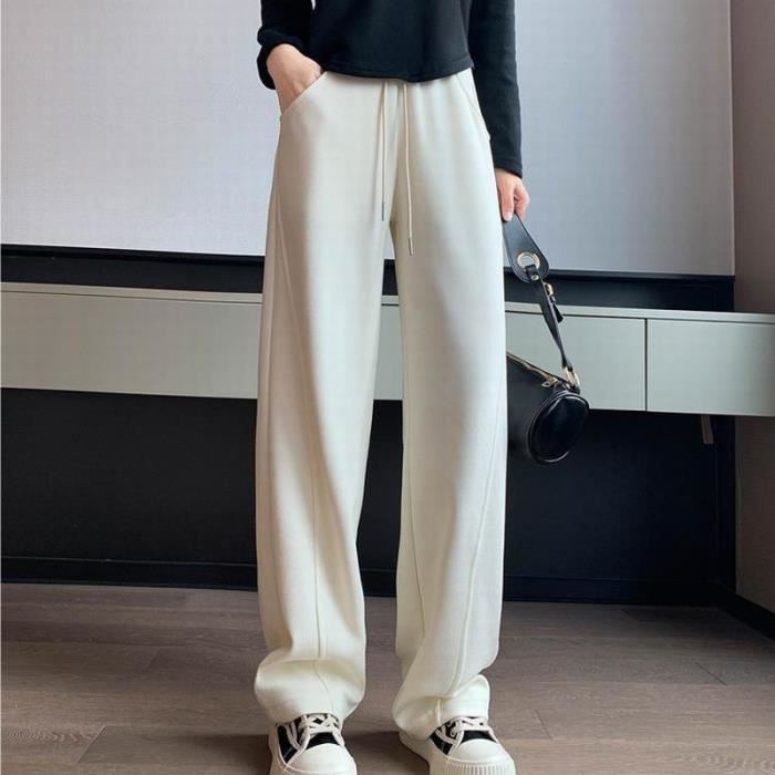 Pantalons de sport pour femmes d'automne et d'hiver, pantalons décontractés  amples extra longs