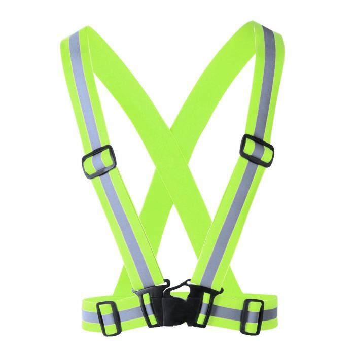 Gilet de Sécurité vélo Harnais de Reflechissant Gilet Fluorescent Unisexe  pour La Course, Le Vélo, La Moto - Cdiscount Sport