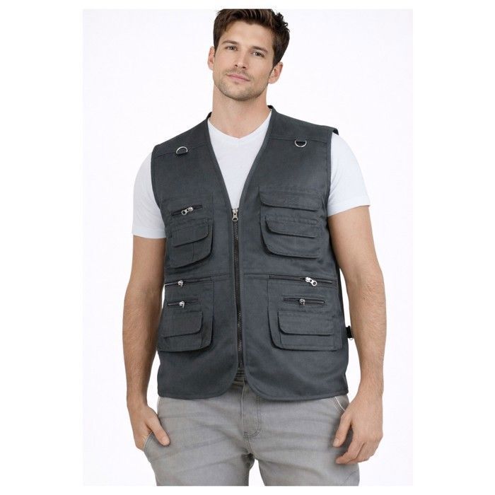 Gilet de Pêche en Coton Multi-Poches pour Homme Sans Manches - INSFITY - Jaune Jaune - Prêt-à-Porter Gilet de Pêche en Coton Multi-Poches pour Homme Sans Manches - INSFITY - Jaune Jaune - Prêt-à-Porter