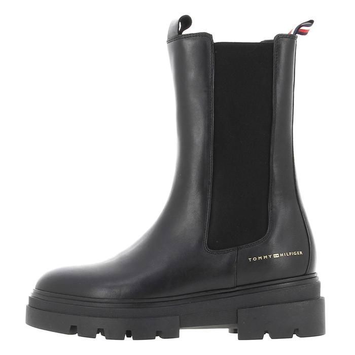 Bottines Monochromatic chelsea boot blk l Tommy hilfiger Noir