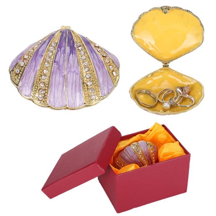 Boîte à Bijoux Ou Chapelet En Coquillage Nacré Cerclée Laiton - Occasion, Décoration Vintage