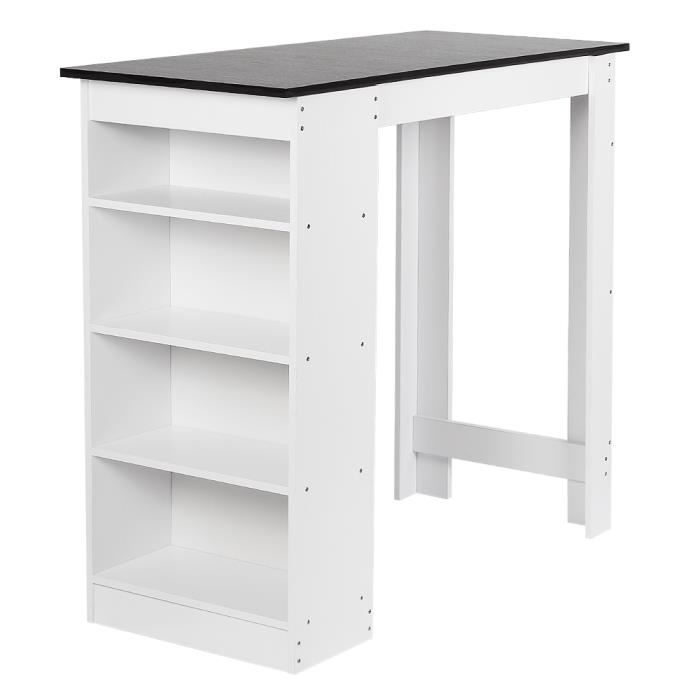 Yaheetech Table De Bar Ronde Table Haute Cuisine Mange-debout Plateau