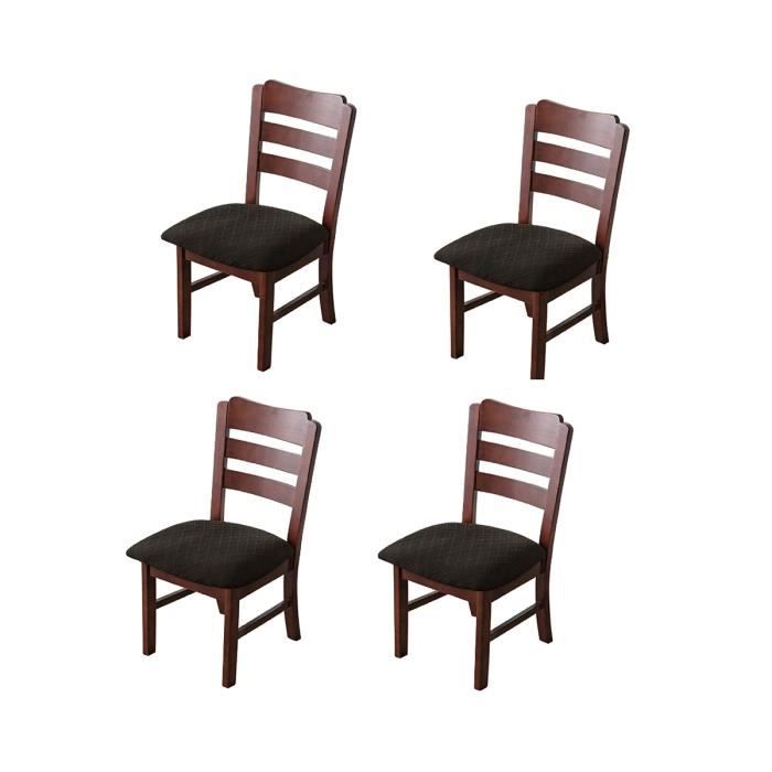 4 Housses De Siège De Chaise En Jacquard - Extensibles, Anti-Poussière | Beige | Granbest