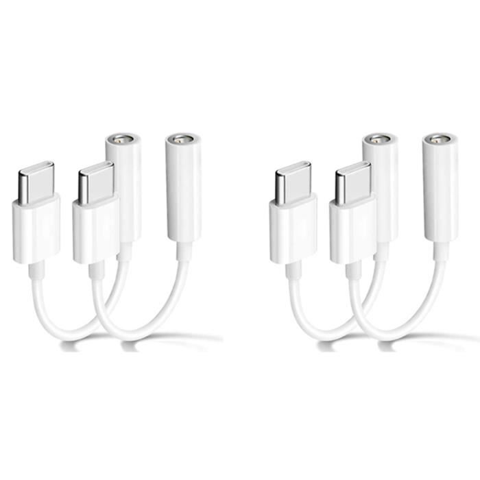 Adaptateur USB-C Vers Prise Casque 3,5mm - Compatible Samsung, Google, Apple - DAC Hi-Fi 32bits/384kHz