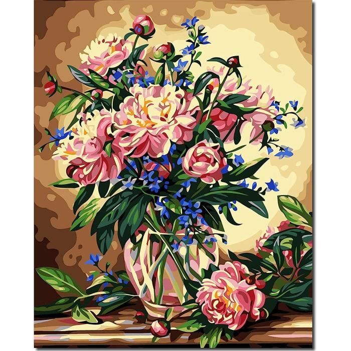 Weise Elch Malen Nach Zahlen Set – 35x45 Cm, Mit Leinwand, Acrylfarben & Pinseln, Motiv „Owens In Wreath“