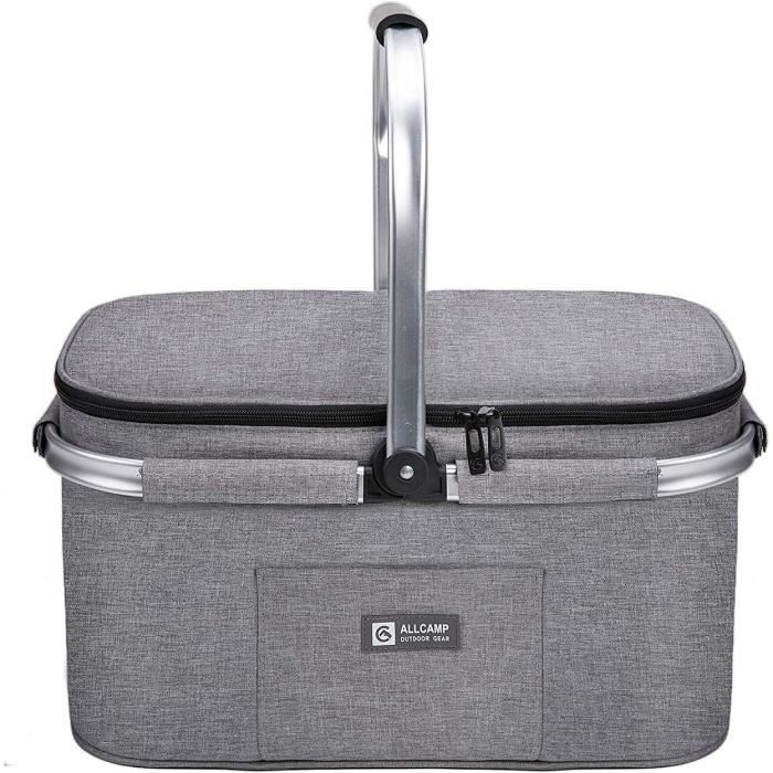 Sac Isotherme Pliable MoYouno - Capacité 35L+, Poignée, Doublure Imperméable - Pour Pique-nique, Camping, Shopping