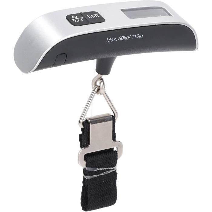 Balance à Bagages Numérique Rechargeable avec Rétroéclairage 88 Lb/40 Kg, Balance de Pesée de Valise à écran LCD pour les Voyages et les Activités de Plein Air