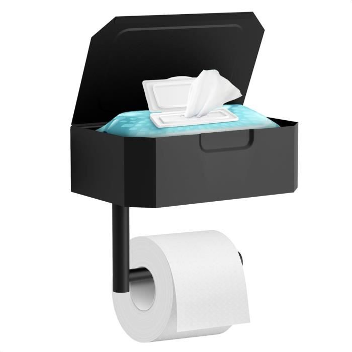 Porte-Papier Toilette Avec Couvercle OVARO - Fixation Sans Perçage