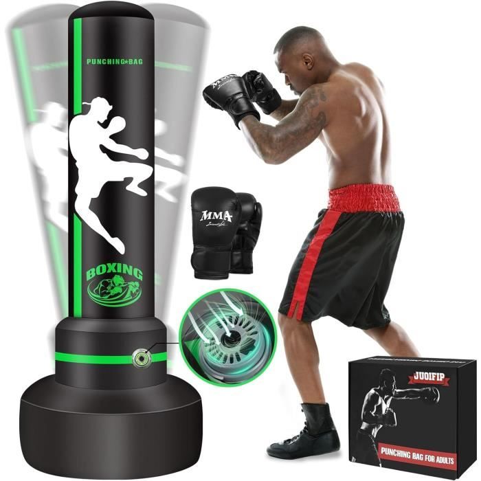 Sacco Da Boxe Autoportante 175 Cm – Gonfiabile Con Base, Per Adulti E Teen, Kickboxing MMA E Fitness