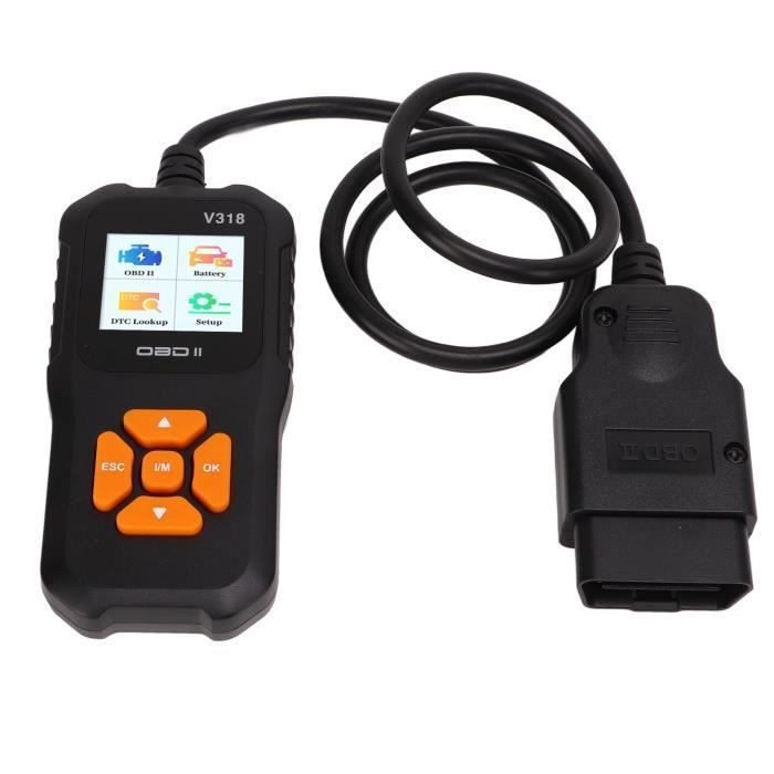 Scanner OBD2, Scanner V318 OBD2 Schermo a Colori da 1,8 Pollici Lettore di Codici di Errore in 10 Lingue Strumento Diagnostico per Auto