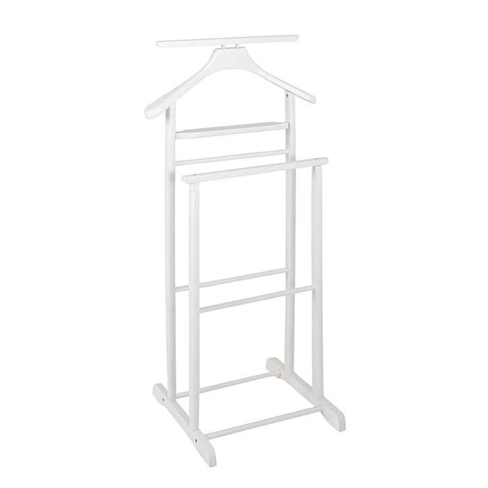 Valet de nuit en bois massif blanc - VA15021 - Blanc - Terre de Nuit