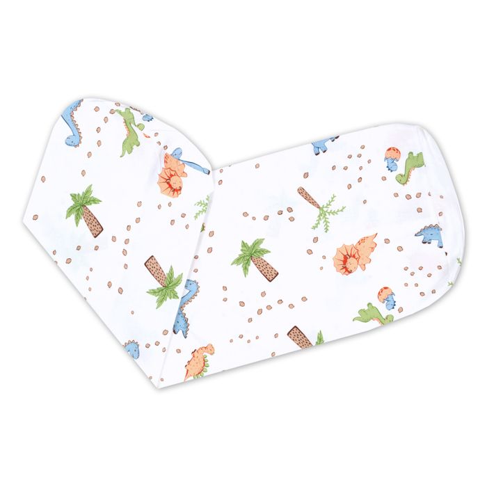 Totsy Baby Couverture Bébé 90x90cm Dinosaure Vert - Siège Auto Et Poussette