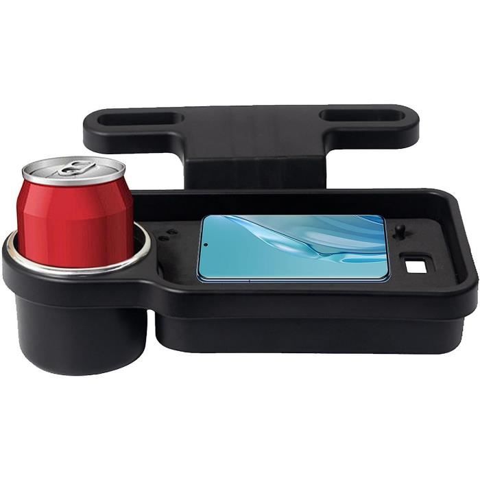 Plateau porte-gobelet universel pour voiture, avec double porte-gobelet, Table organisée, plateau alimentaire pour voiture, support de boisson Portable et réglable  34