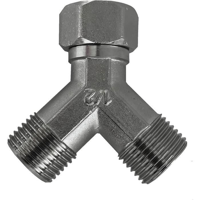 YV02 Répartiteur En Y 2 Voies Pour Tuyaux D'alimentation 3/4" Pour Raccord De