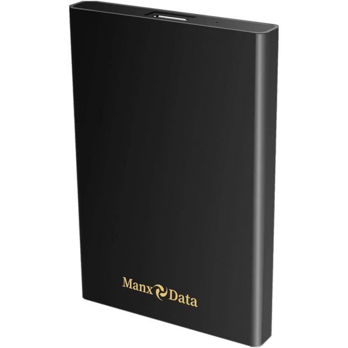 Disque Dur Externe Portable USB 3.0 - 1 To (1000 Go) - Format NTFS - Noir | Bipra