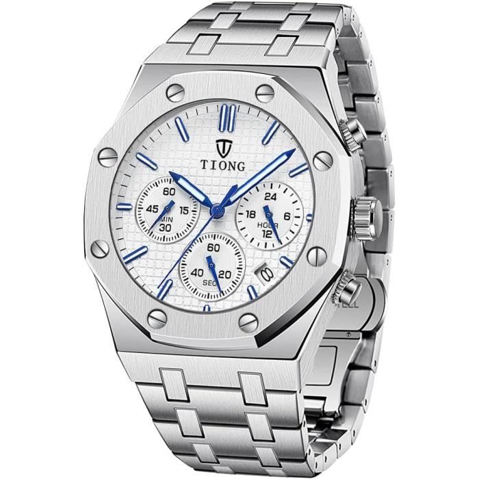 Montre Chronographe TechnoSport - Boîtier Acier Inoxydable Or Rose - Bracelet Cuir Noir - Neuf étiqueté