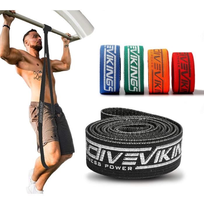 Bandes De Résistance ACTIVEVIKINGS – Lot De 5 Niveaux De Force – En Tissu Résistant – Pour Musculation, Pilates, CrossFit