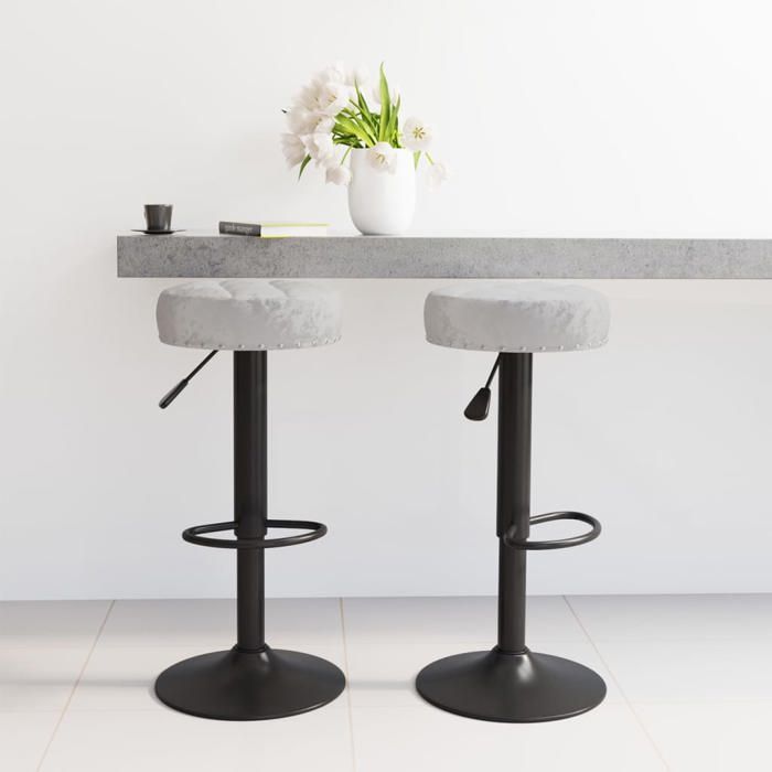 vidaXL Lot de 2 Tabourets de Bar Chaise de Pub Siège de Bistrot Meuble de Salle à Manger Cuisine Salon Maison Intérieur 332995