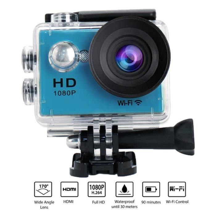 YUNTAB W9 Action Caméra WIFI 1080P 170 ° Etanche 30M Caméra de Sport