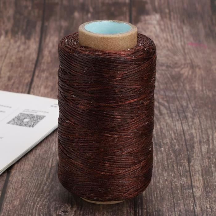 Fil De Couture Ciré En Polyester 150D - 2 Bobines De 55 Yards (50m) Pour Cuir, Perles