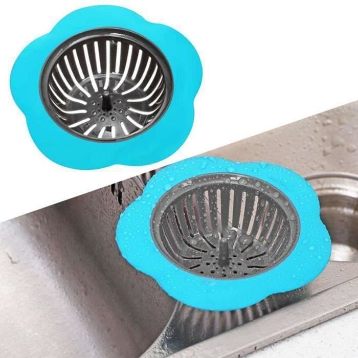 Couvercle Filtre Pour évier – Grille En Inox Avec Bouchon, Anti-déchets, 80x80x40 Mm