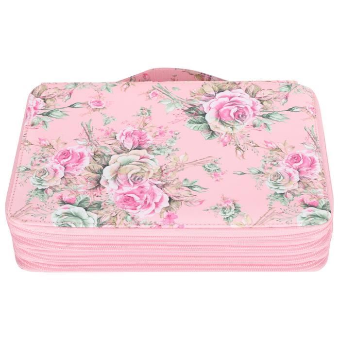 Number-one Trousse à Crayons De Grande Capacité, 72 Emplacements Pour Crayons De Couleur, Organiseur De Papeterie Portable Avec Compartiments Pour Garçons Et Filles Et Bureau, Bleu, Bleu, Portable