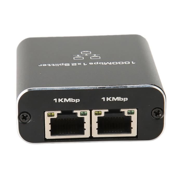 Répartiteur Ethernet Gigabit 1 Vers 4 CERRXIAN - Vitesse 1000 Mbps, Ports RJ45, Alimentation USB-C - Pour Routeur, PC, TV - 4