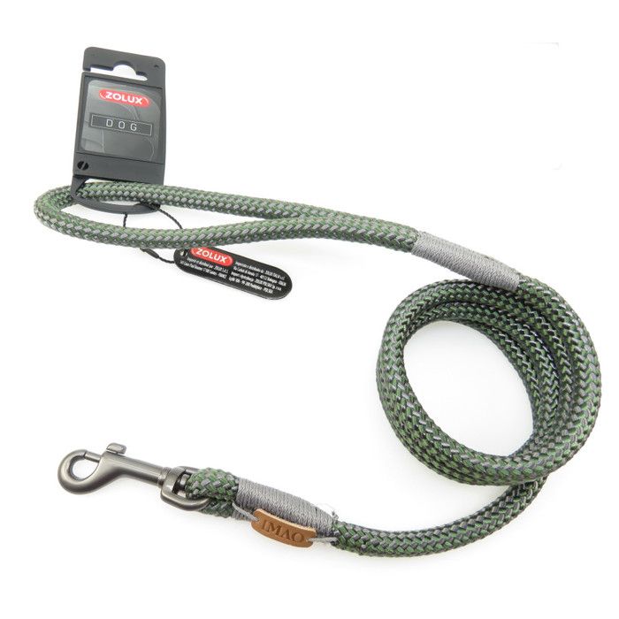 Laisse IMAO Hyde park. ø 9 mm x 1 2 mètre Kaki pour chien. - zolux