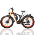 KETELES K800PRO-2 * 1000W vélo électrique à double moteur- 7 vitesses-batterie  23AH-26*4 gros pneus-suspension complète-Orange-1