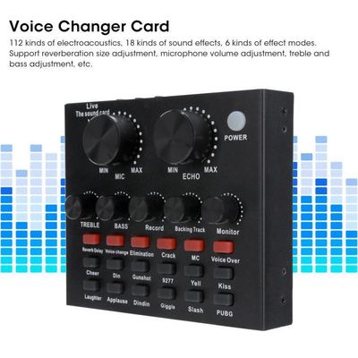 K1 changeur de voix hifi carte de mixage de carte son en direct streaming  audio bluetooth 5.0 universel avec microphone