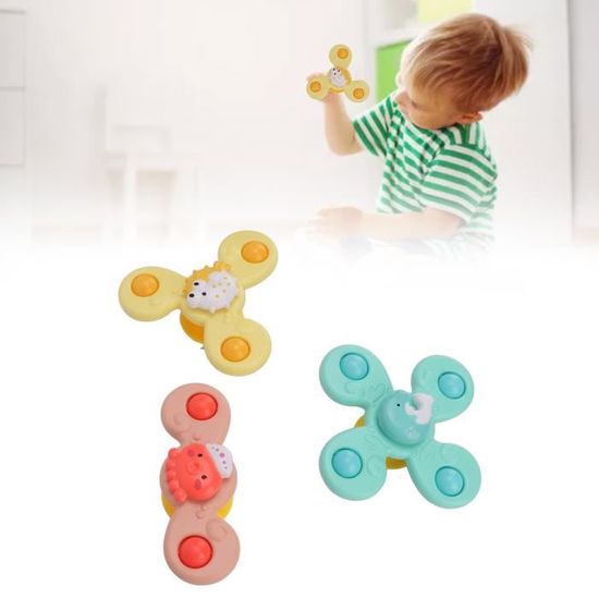 Acheter EDC 3 pièces ventouse Spinner jouets dessin animé mignon