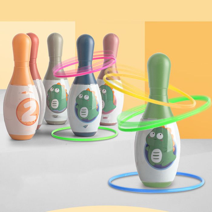 Set De Bowling Pour Enfants – 6 Quilles + 1 Balle En PP – Jeu D'intérieur/extérieur – Cadeau éducatif
