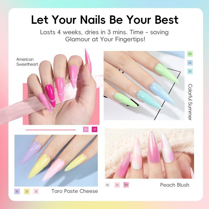 Coffret Complet Manucure Gel Vernis Semi-permanent - Lampe UV Et Outils Inclus - NEUF