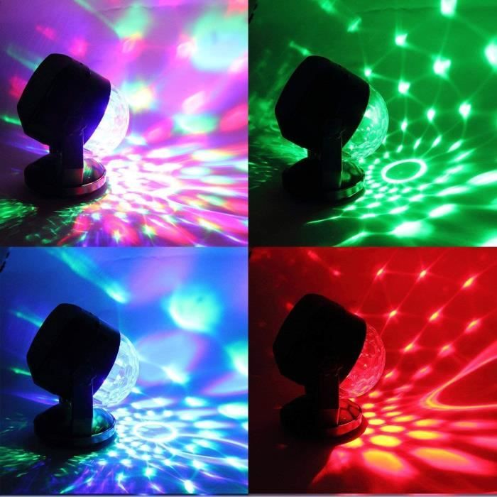 Musique de voiture Lampe de rythme LED clignotant Atmosphère de DJ Lumière  de discothèque boule stroboscopique Lampe avec alim[1625] - Cdiscount TV  Son Photo