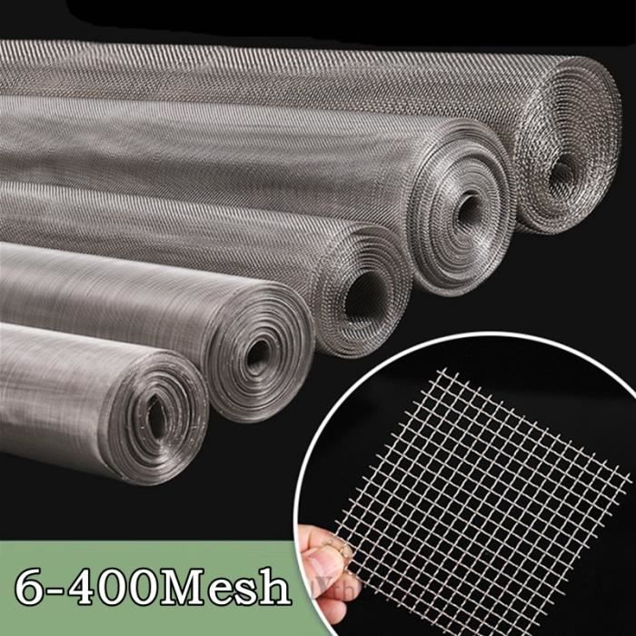 Filtres en maille d'acier inoxydable 100x50 cm, 304, feuilles de grillage  de filtre avant, répa 14Mesh 1.6mm