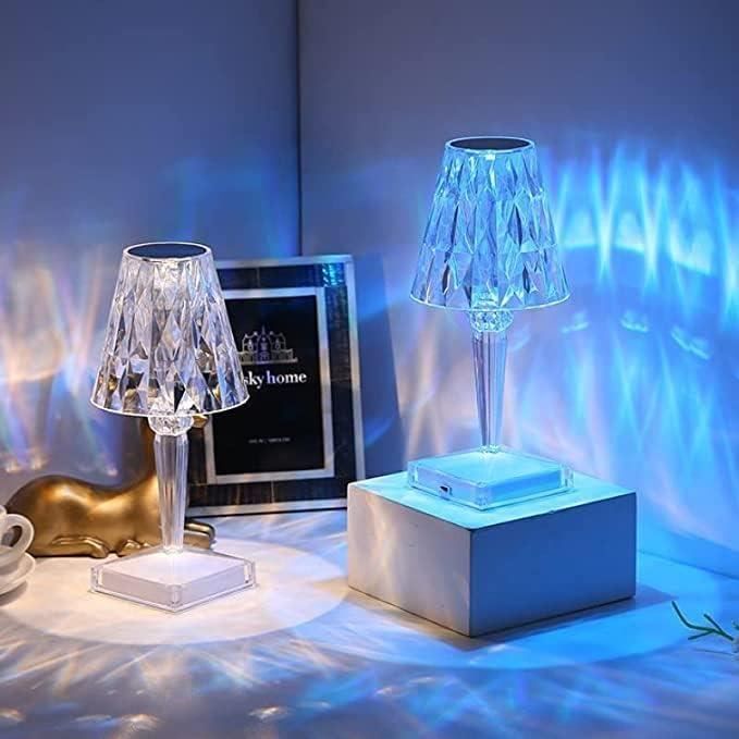 Suyamir Lampe Cristal Tactile Rechargeable,Lampes Led Acrylique Rgb 16  Couleurs,Lumières En Cristal De Chevet Pour Chambre À [p227] - Cdiscount  Maison