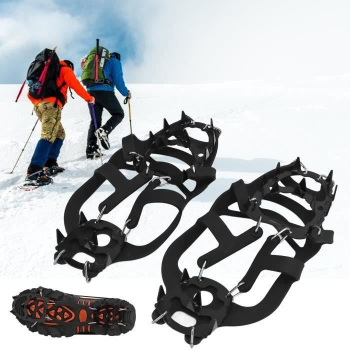 Crampons antidérapants 10 clous noir - Frendo