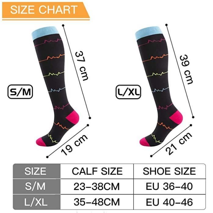 Lot 5 Paires Chaussettes De Running Compression Légère Weekend Peninsula – Femmes/hommes, Tailles 38-46